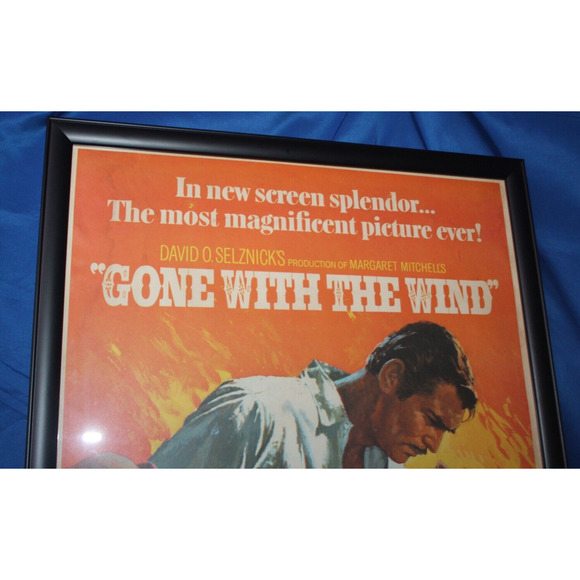 Vintage Gone With The Wind Framed 1939 Movie Promo Poster Portal Publications - Picture 5 of 12